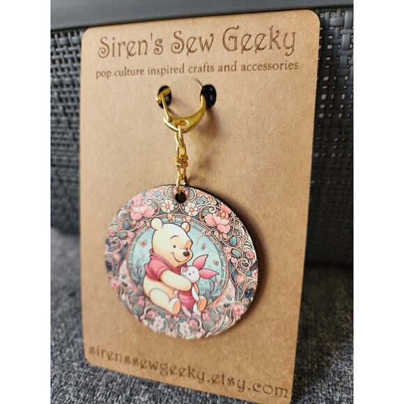 Winnie the Pooh and Piglet Disney Keychain Bag Clip - Picture 2 of 2
